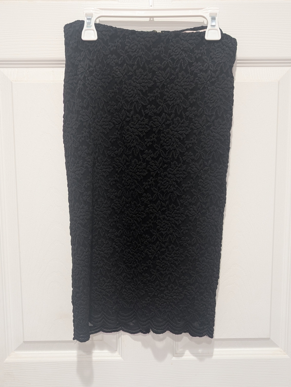 Black Pencil Lace Skirt